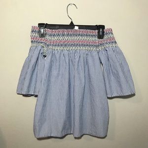 BeachLunchLounge Off The Shoulder Top. Mid Sleeve